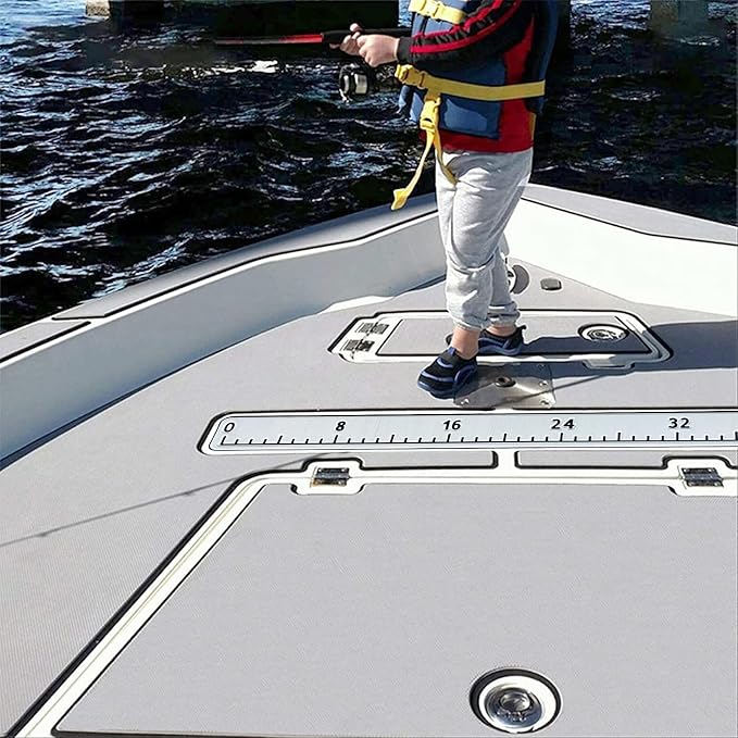 Fish Ruler for Boat 40"/48" with Backing Adhesive Fish Measuring Sticker Foam Fish Measuring Board for Fishing Boat, Cooler, Kayak, Yacht Fish Ruler Boat Accessories
