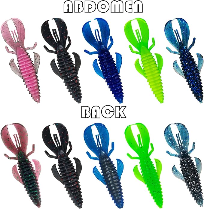 Soft Fishing Lures Kit Paddle Tail Swimbaits Plastic Worms Set Mixed Color Minnow Jerkbait Bass Lure Baitsfor Trout,Walleye,Crappie