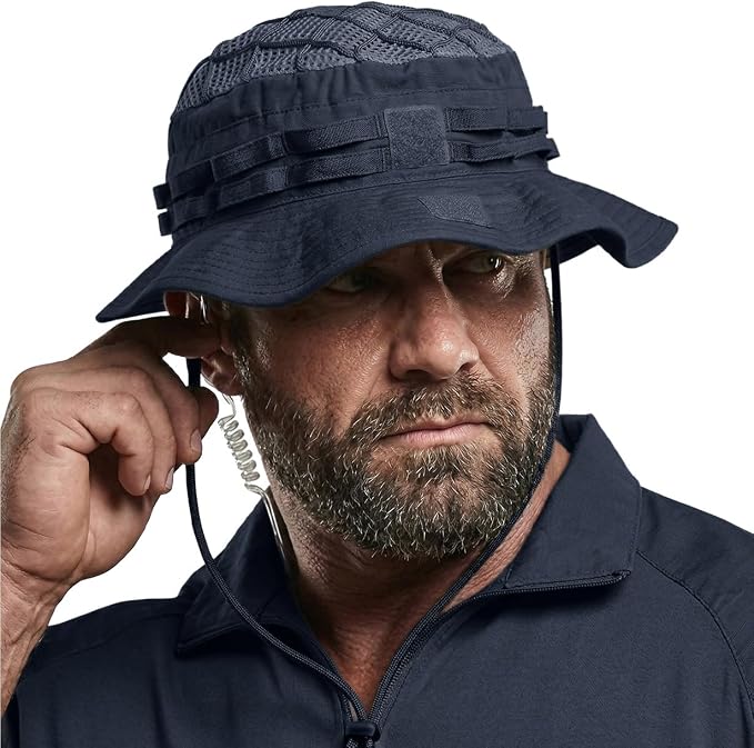 CQR Men's Tactical Boonie Hat, Breathable Packable Sun Hat for Hunting, Hiking, Fishing, Shooting, and Outdoor Activities