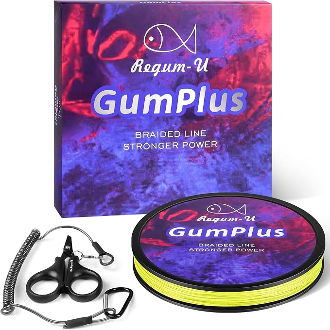 GumMAX 545/1093/1640yds 5-100LB 8X Braided Fishing Line Abrasion Resistant Superline Zero Stretch & Smaller Diameter Confuse & Never Fade in Saltwater and Freshwater