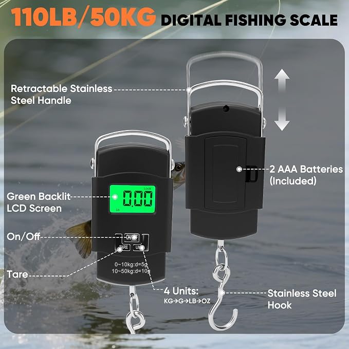 SHALL Fishing Tool Kit, Corrosion Resistant Fishing Gear and Equipment - Fishing Pliers, Fillet Knife, Fishing Scissors, Fish Lip Gripper, Fishing Ruler, Lanyard - Premium Fishing Tools for Men Women