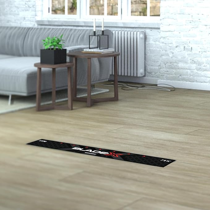 Winmau Darts Oche Line - High Visibility Throw Line Marker with Toe Markers for Consistent Stance - Self-Adhesive, Sticks to Hard Floors (Wood/Tile/Laminate) - Regulation Distance