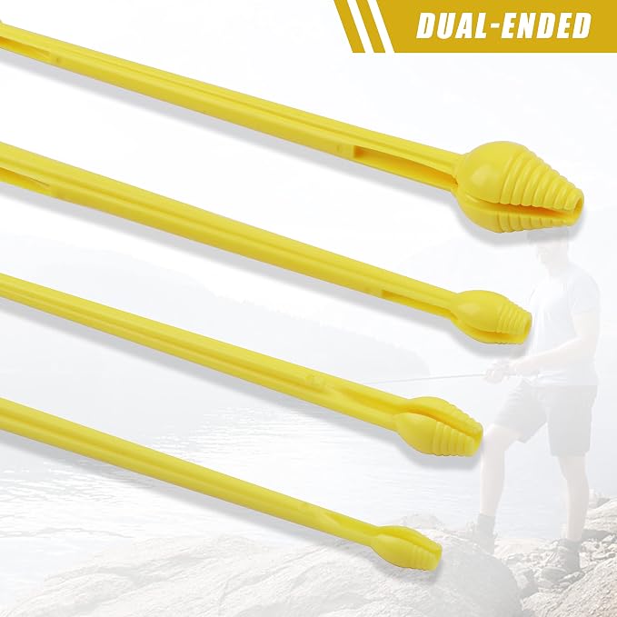 Plastic Fishing Hook Disgorger Snelled Fish Hook Remover Tool Portable Fishhook Extractor Detacher Dehooker Fishing Gear Accessory Small Large 6pcs