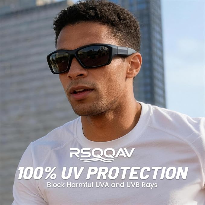 Polarized Sports Sunglasses for Men Women,Driving Fishing Cycling Mountain Bike Sunglasses UV400 Protection