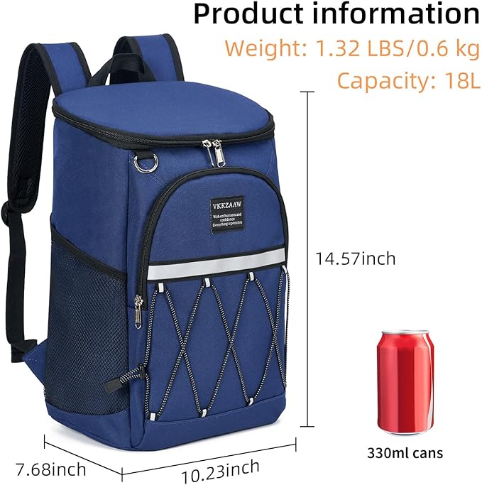 Backpack Cooler Backpack 26 Cans Insulated Leak Proof for Women Men Beach Camping Picnic Fishing Hiking Lunch Backpack Waterproof Cooler