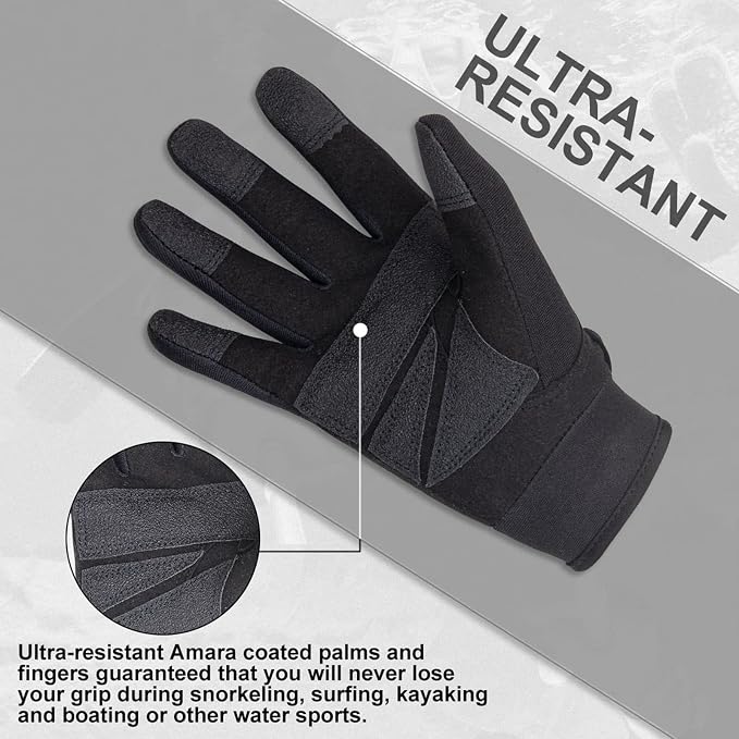 XUKER Neoprene Glove,Wetsuit Gloves 1.5mm & 2mm for Scuba Diving Snorkeling Paddling Surfing Kayaking Canoeing Spearfishing Skiing and Other Water Sports