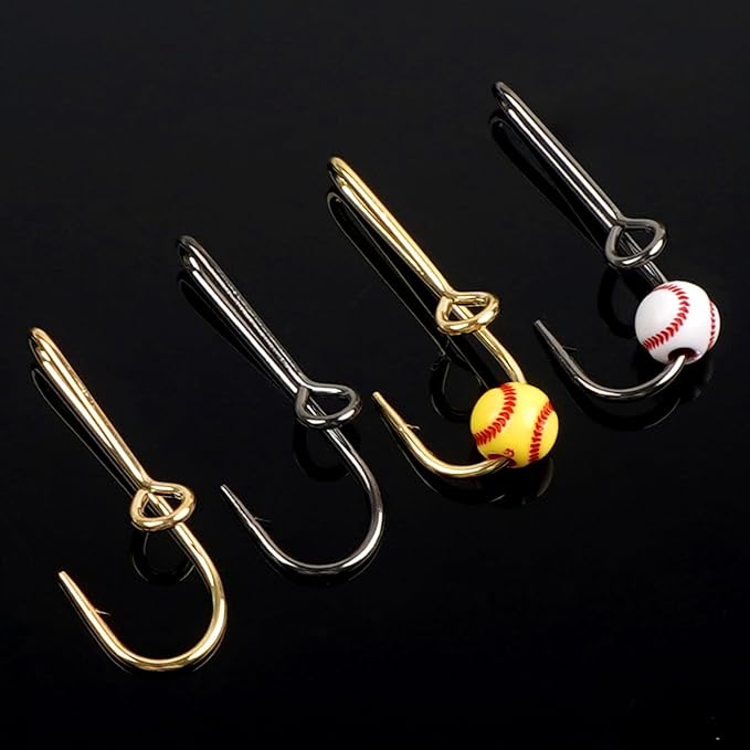 Fishing Hook Hat Pins,10pcs/20pcs Pins for Fishing Hat Hook Clip,Tie Clips for Hat Clasp Fashion Trend Hat Decoration Gold&Black