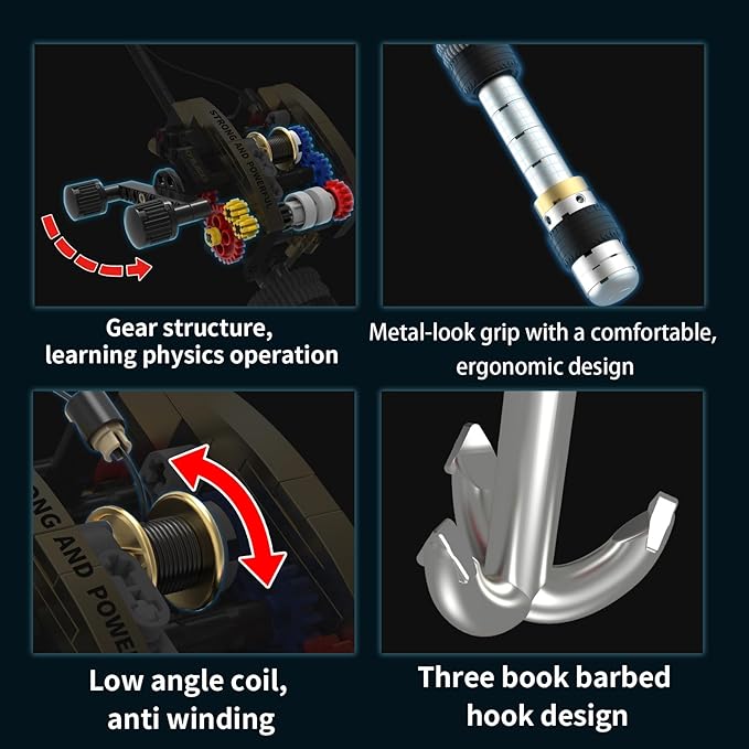 Fishing Rod Building Kit, Designed for Fishing Enthusiasts, is a LEGO-Compatible STEM Construction Toy Suitable for Children and Adults as a Home Decor Gift.