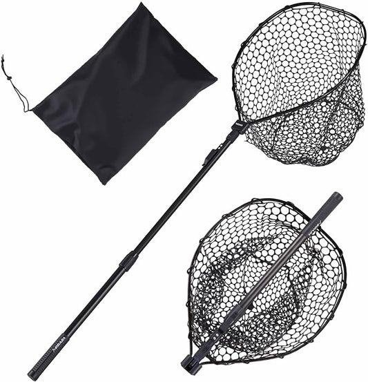 VEVOR Fishing Net, Landing Nets with Telescopic Handle Lightweight and Stronger Fish Gear, Durable and Fish-Friendly, for Kayak, Boat, Bank, Pond
