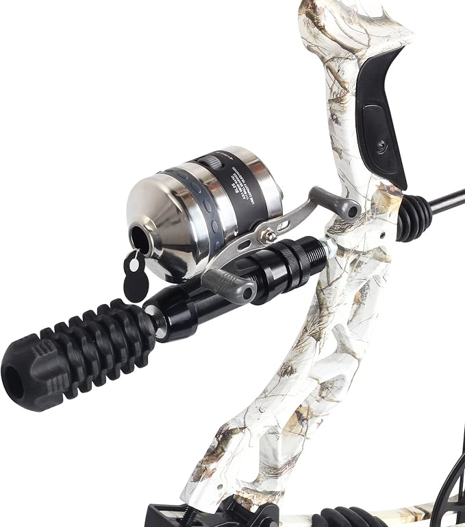 Bowfishing Reel with Fishing Reel Seat Left and Right Reversible Handle,for Compound Bow and Recurve Bow