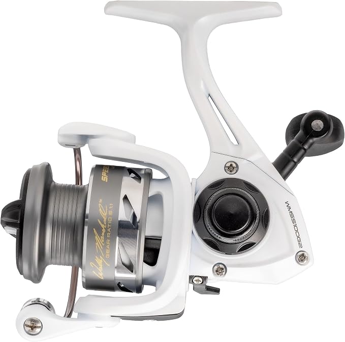 Lew’s Wally Marshall Speed Shooter Spinning Reel, Size 75 Fishing Reel, 5.0:1 Gear Ratio, 3+1 Bearings (Clam Packaging)
