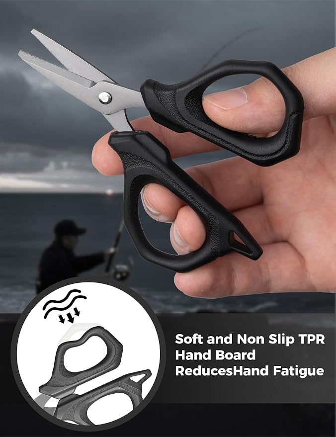 Fishing Tools Kit, Fishing Pliers,Fishing Scissors, Fishing Line Cutter for Braided Fishing Line,Fishing Gear with Lanyard