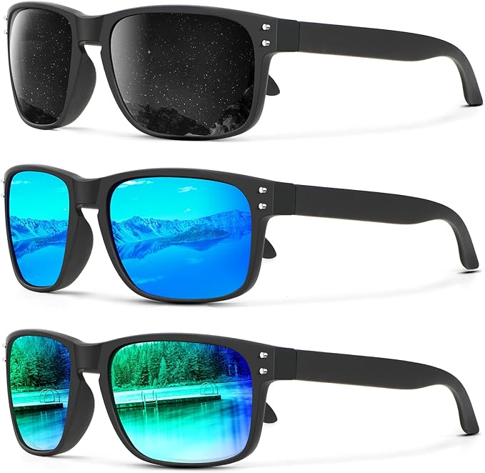 KALIYADI Polarized Sunglasses for Men and Women Vintage Style Sun Glasses for Fishing Running Driving with UV Protection