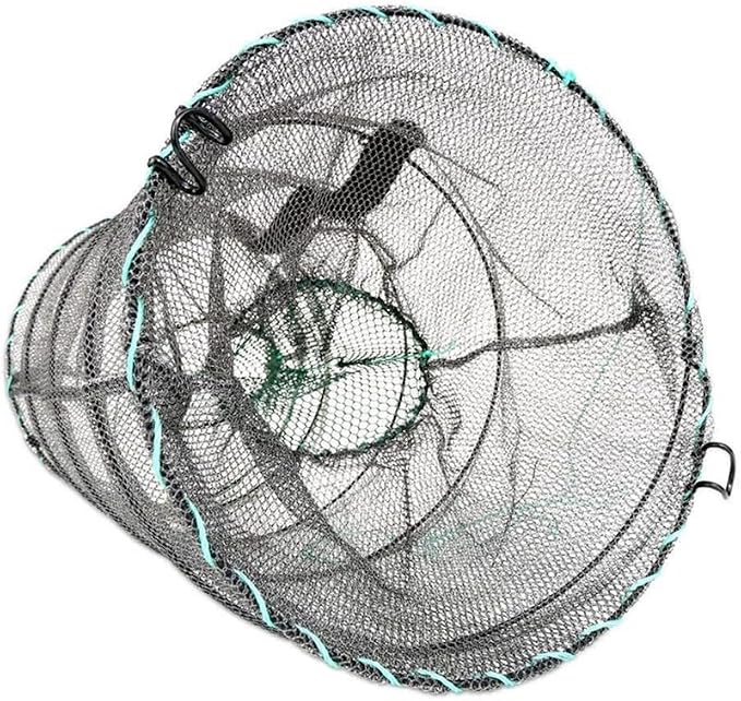 Fishing Bait Trap,2 Packs Crab Trap Minnow Trap Crawfish Trap Lobster Shrimp Collapsible Cast Net Fishing Nets Portable Folded Fishing Accessories,12.6X20.1inches