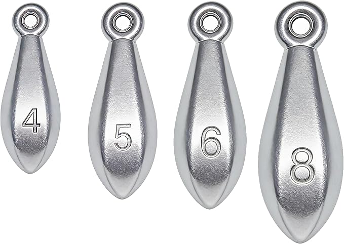 Fishing Weights Sinkers Bank Sinkers Bullet Weights for Surf Fishing Pier Bank Fishing Saltwater Fishing Gear 1oz to 8oz
