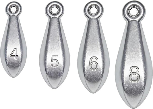 Fishing Weights Sinkers Bank Sinkers Bullet Weights for Surf Fishing Pier Bank Fishing Saltwater Fishing Gear 1oz to 8oz