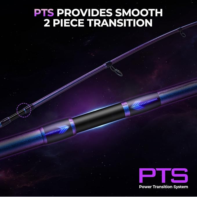 KastKing Royale Legend Pro Technique Bass Fishing Rods, KastFlex IM7 Graphite Blanks, 2-Piece Rod with Extra Tip, SlipLock Technology Handles, PTS Power Transition System, Built-in Hook Keeper