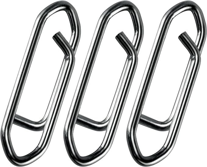 Alwonder 50-Pack Fishing Power Speed Clips, High Strength Stainless Steel Speed Clip for Fishing Lure Quick Change, Freshwater Saltwater Crankbait Popper Lures Quick Snap Connector Tackle