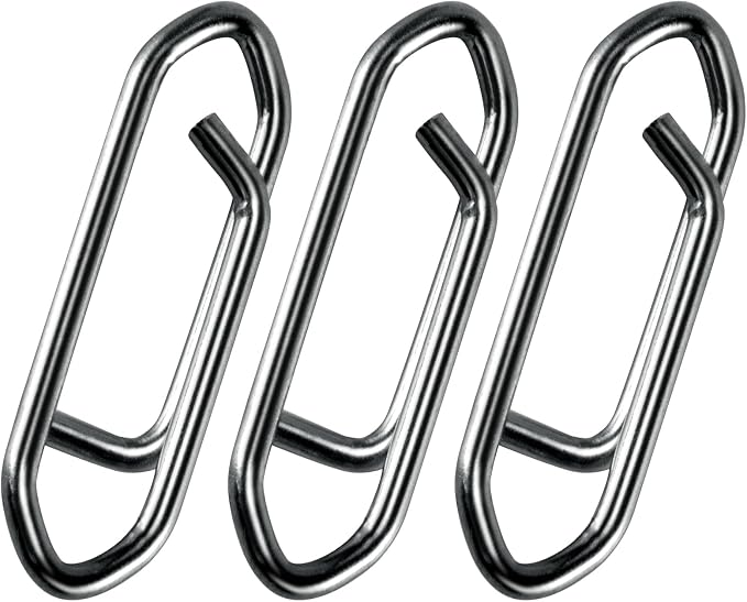 Alwonder 50-Pack Fishing Power Speed Clips, High Strength Stainless Steel Speed Clip for Fishing Lure Quick Change, Freshwater Saltwater Crankbait Popper Lures Quick Snap Connector Tackle