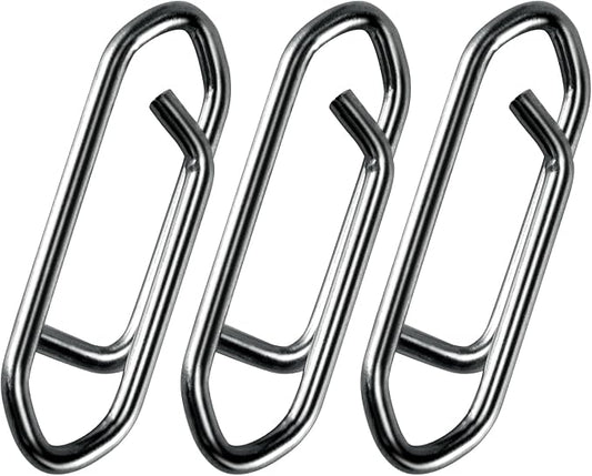 Alwonder 50-Pack Fishing Power Speed Clips, High Strength Stainless Steel Speed Clip for Fishing Lure Quick Change, Freshwater Saltwater Crankbait Popper Lures Quick Snap Connector Tackle