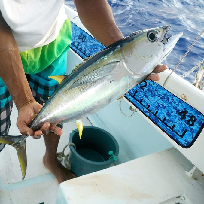 Fish Ruler for Boat 40"/48" with Backing Adhesive Fish Measuring Sticker Foam Fish Measuring Board for Fishing Boat, Cooler, Kayak, Yacht Fish Ruler Boat Accessories