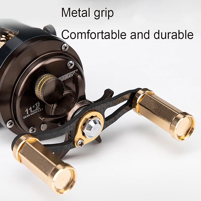 Round Baitcasting Reel 11+1BB 6.2:1 High Speed Saltwater Lure Fishing