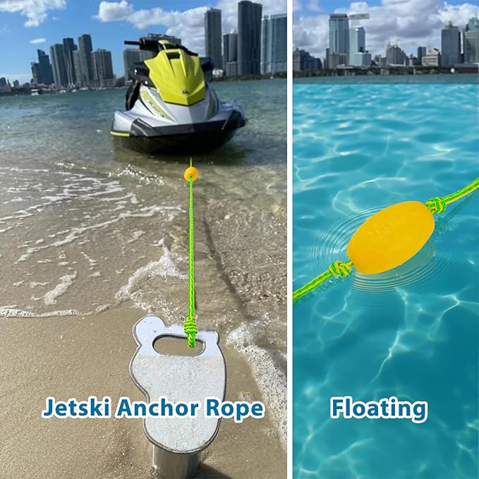 Floating Kayak Tow Rope with Clips – Quick Connect Rescue Line for Kayaks, Jet Ski Anchor Rope – Towing Rope for Tying Kayaks Together, Kayak Accessories, 20FT