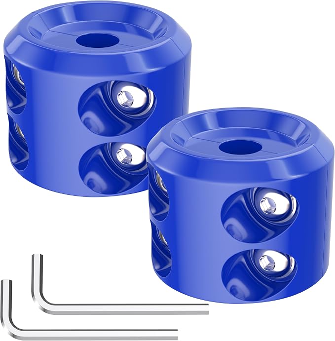 BFXM Winch Stopper for Cable, Rubber Winch Cable Stopper with Allen Wrench to Protect Winch Rope from Wear and Tear, Winch Accessories for ATV, UTV, Truck (Blue)
