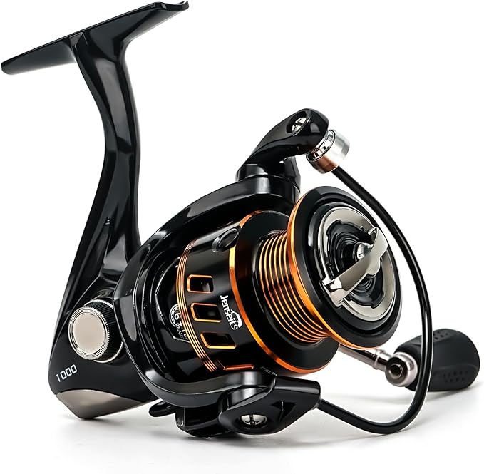 Jenseits Lightweight Spinning Fishing Reel, Sealed Carbon Fiber Up to 20 LB Max Drag, 5+1/6+1BB for Freshwater, 5.2:1 Gear Ratio,CNC Aluminum Spool,1000 Perfect for Ice Fishing, 2000-5000 Series