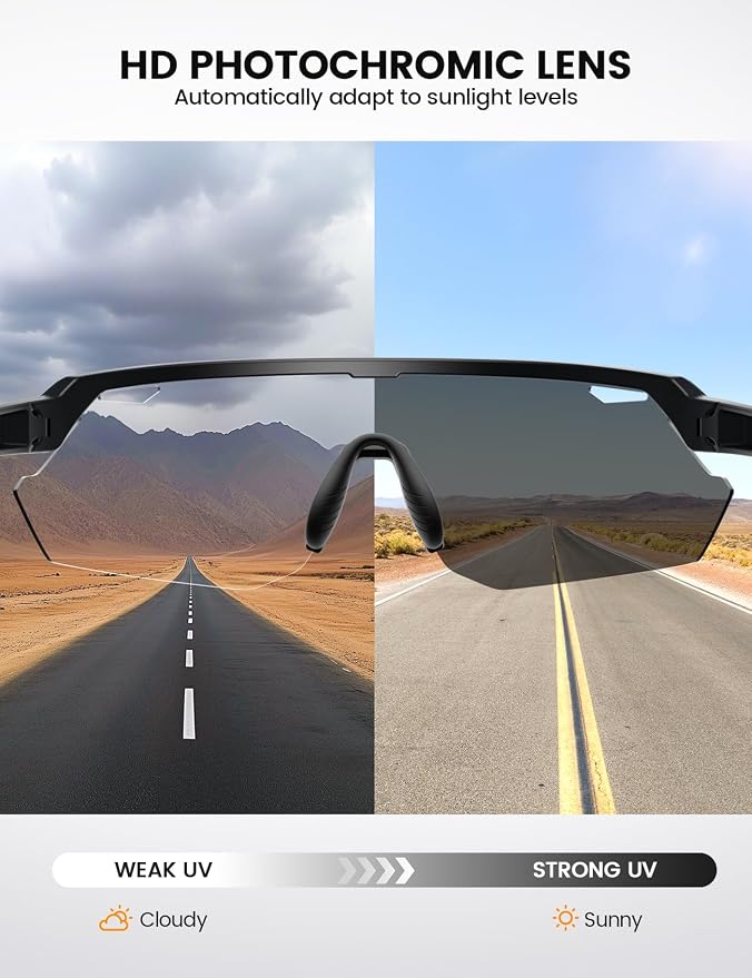 Lamicall 24g Polarized Sports Sunglasses for Men Women - UV400 Protection Sun Glasses for Baseball Running Cycling Fishing