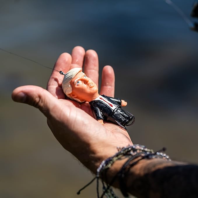 Trump Topwater Fishing Lure, Novelty Bass Lure with Treble Hooks, Floating Hard Bait for Freshwater and Saltwater Fishing, Collectible Fishing Gift