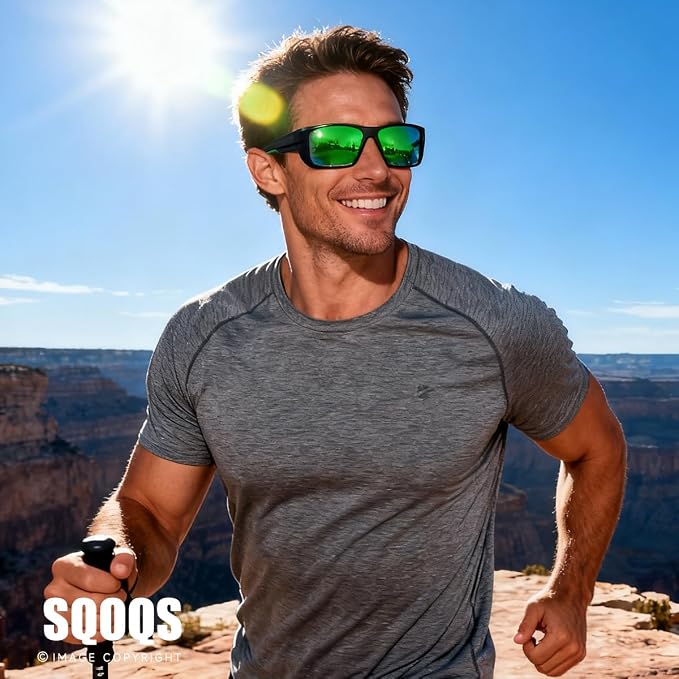 3Pack Polarized Sports Sunglasses for Men, Wrap Around Frame UV400 Goggles Sun Glasses for Cycling Fishing Driving