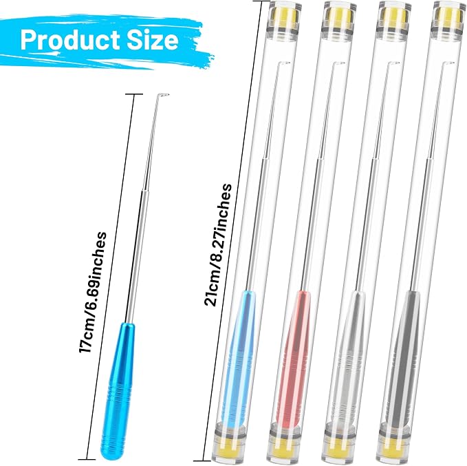 Fish Hook Remover Tool, 4PCS Fishing Hook Quick Removal Device, Fishing Gear Security Equipment Kits for Adult, Hook Extractor Accessories Tools with Storage Tube