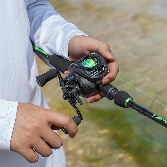 KastKing Zephyr Dual-Tip Fishing Rod and Reel Combo,Spinning & Baitcaster Combo,Dual Tips Section for Different Powers,IM6 Graphite 2-Piece Rod with Extra Tip,Sensitive & Powerful,Freshwater Fishing