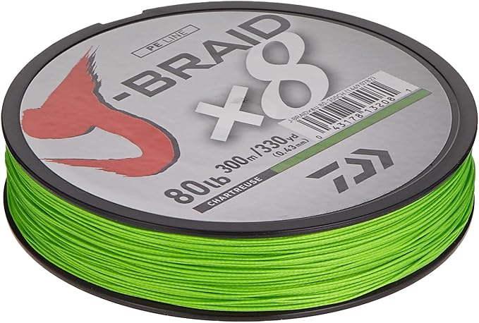 Daiwa J-Braid 300M 8-Strand Woven Round Braid Line