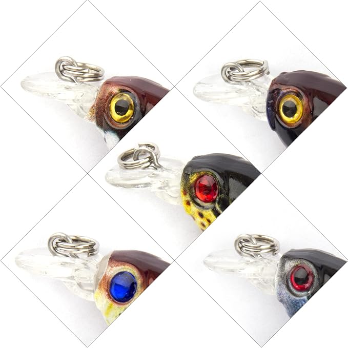 Micro Fishing Lures Crankbaits Baits Lure，Mini Fishing Lure Swimbaits Micro Crank Baits Topwater Lures for Freshwater Saltwater Bluegill Pumpkinseeds Trout Perch with Tackle Boxes