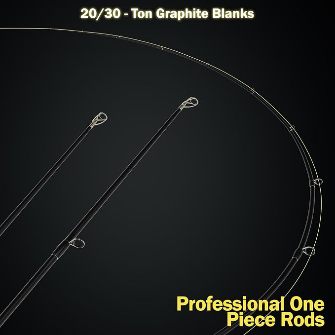 Next 1 Freshwater Bass Fishing Rod, 6'8"-7'6", 20/30-Ton Graphite, SeaGuide Zirconia Guides, 1-Piece Baitcaster Rod for Crankbait, Swimbait, BFS