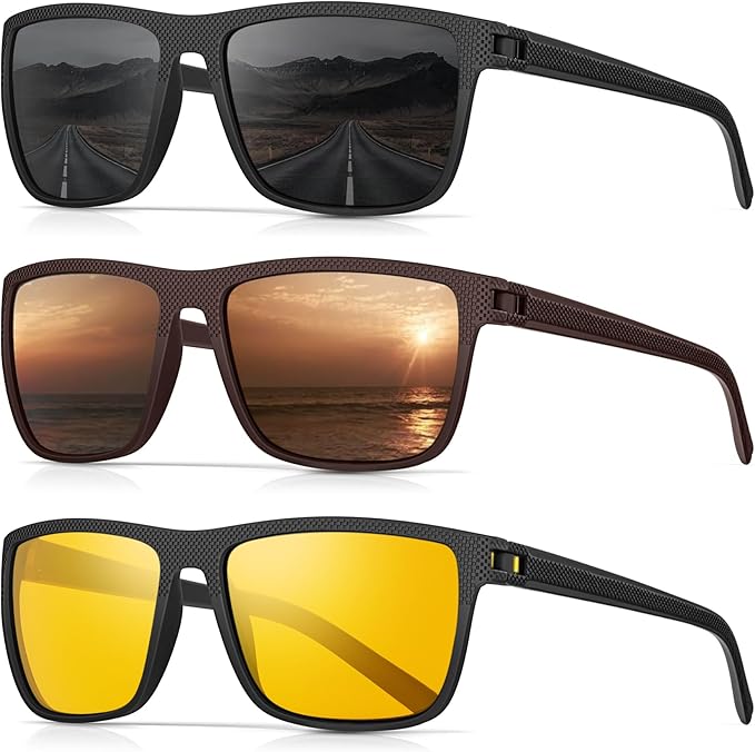 Sunglasses-Men Polarized Mens Sunglasses: Classic Women Sun Glasses UV Protection for Fishing Driving Golf