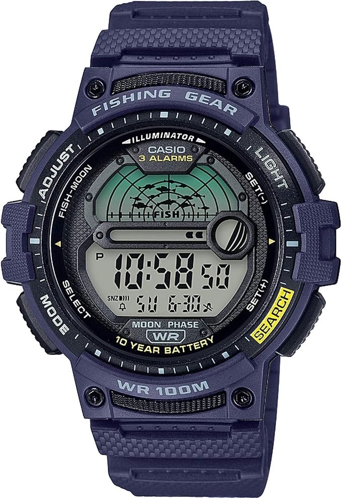 Casio Fishing Timer Quartz Watch with Resin Strap