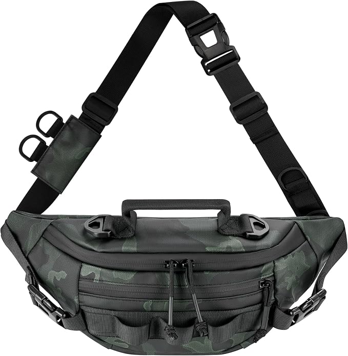 THKFISH Fishing Waist Pack, Fishing Tackle Bag Waterproof Fanny Pack for Women & Men Portable Sling Bag