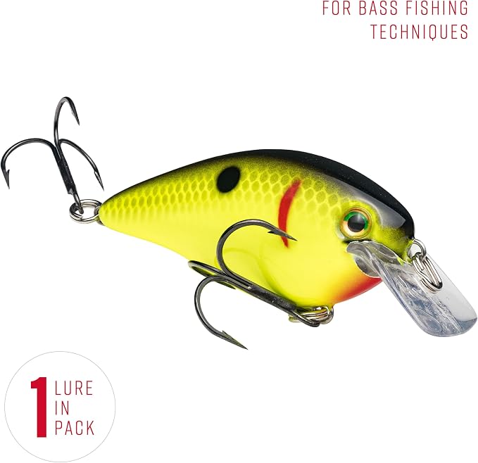 Strike King KVD 1.5 Hard Knock Fishing Lure, 3/8 oz, 3D Lifelike Eyes