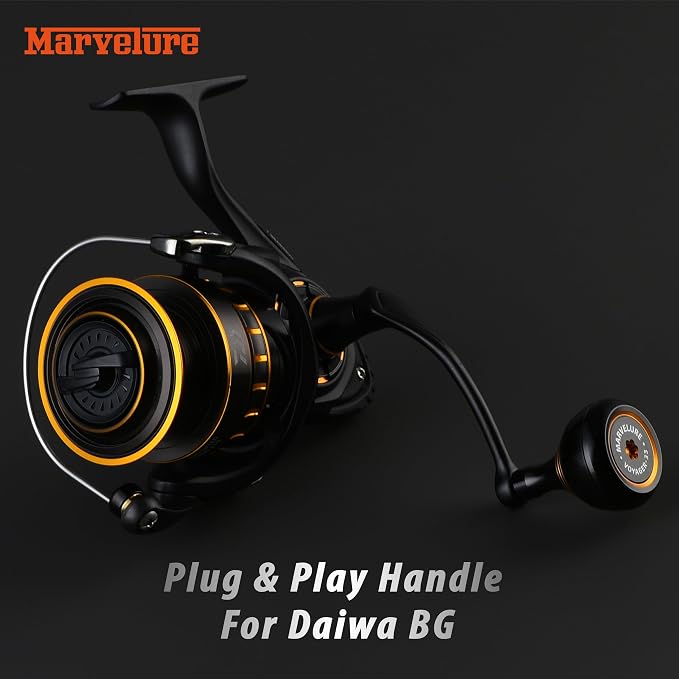 Mambda Series Power Handle 2.48'' (63 mm) Compatible for Daiwa BG 1500-3000 Spinning Reel Replacement Handle (Not for Lock-Type BG-H)