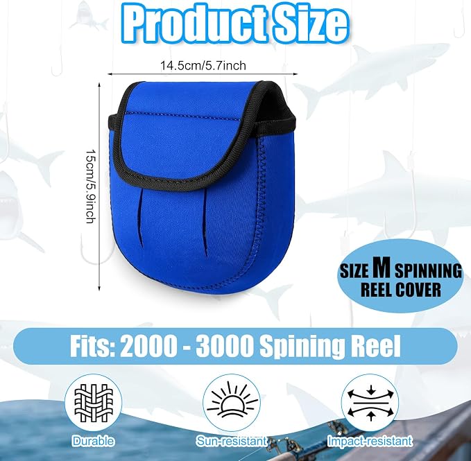 Fishing Spinning Reel Cover Bag for 2000-6000 Series Baitcasting Trolling Fishing Reels Protective Cover Case Pouch Sleeve Gloves