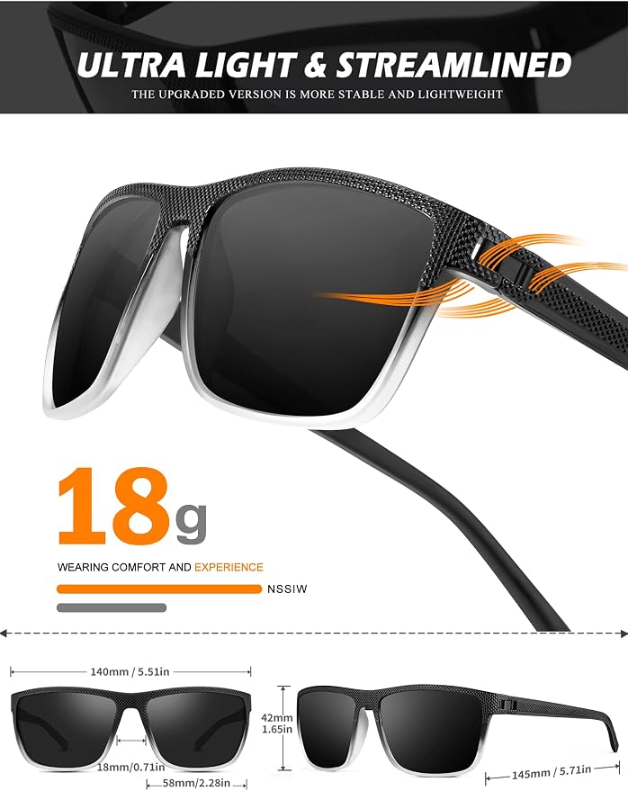NSSIW Mens-Sunglasses Polarized Sunglasses Men : Classic Sun Glasses with UV Protection for Driving Fishing Golf 4 Packs