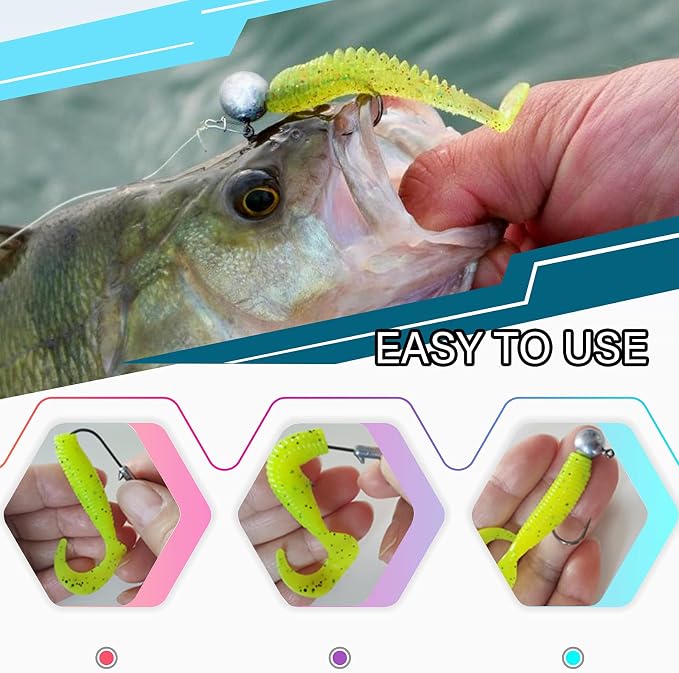 Atibin Barb Saltwater Jig Head Hook Bass Freshwater Jigs Hook Lead Round Ball Fishing Jig Lead Tackle Sharp