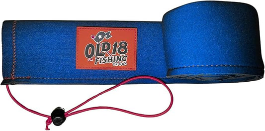 OLD18 Neoprene Fishing Rod Sleeve - Protective Rod Sock for Fishing Poles 6'-8' - Hook-Resistant Fishing Rod Case for Storage & Transport - Helps Keep Rods Afloat