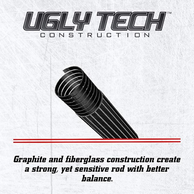 Ugly Stik 7’ Catfish Spinning Fishing Rod and Reel Catfish Combo, Ugly Tech Construction with Clear Tip Design, 7’ 2-Piece Moderate Fast Action Rod