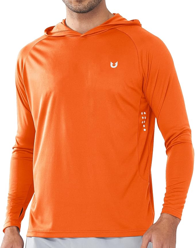 NORTHYARD Men's UPF 50+ Rash Guard Hoodie Long Sleeve Sun Protection Shirt Fishing Swim Beach Hiking Quick Dry Lightweight