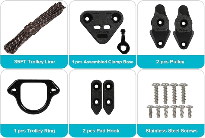 Kayak Anchor Trolley Kit, Anchor Trolley System for Kayak Canoe