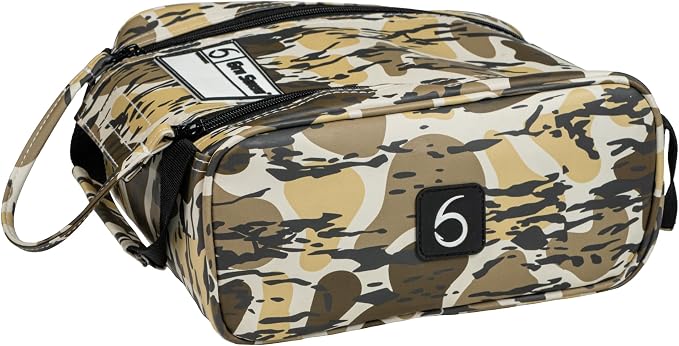 6th Sense Fishing Large Bait Bag – Durable Soft-Sided Storage for Soft Plastics (Woodland Camo - Brown)